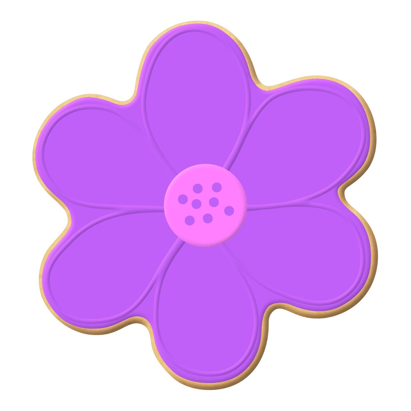 Scallop Flower Cookie Cutter 2.25 in - Made in the USA – By CookieCutter.Com - Tin Plate Steel