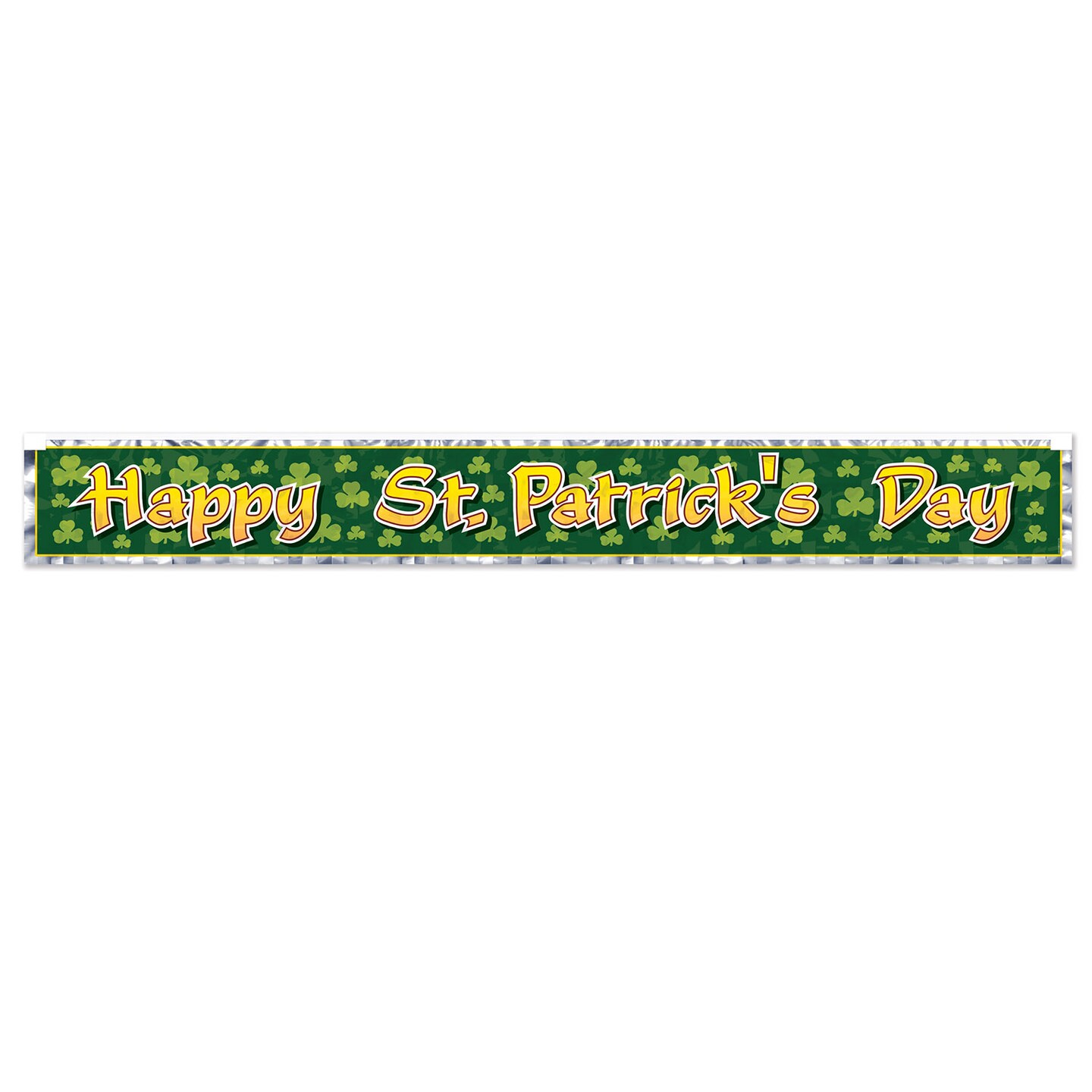 St. Patricks Theme - Met Happy St Patrick&#x27;s Day Fringe Banner - Pack of 12