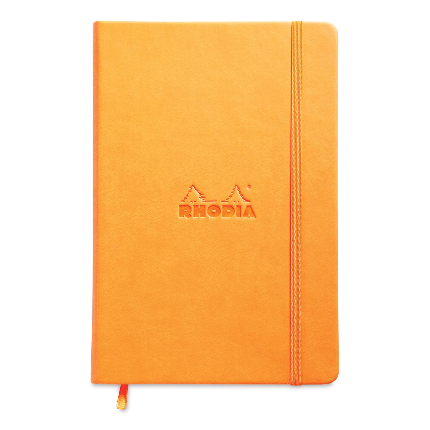Rhodia Hardcover Webnotebook - Orange, 5-1/2&#x22; x 8-1/4&#x22;, Dot Grid