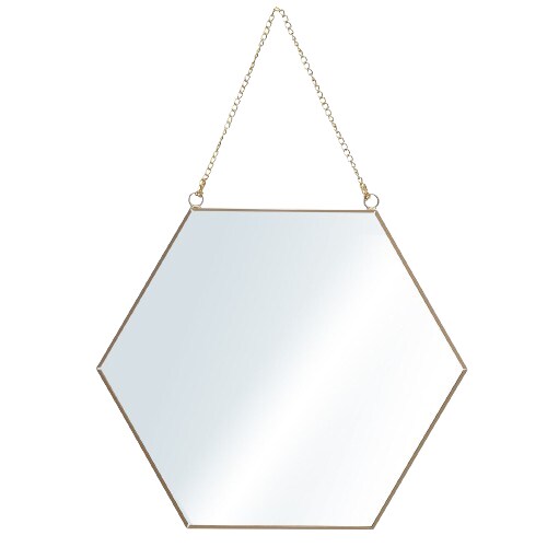 Kitcheniva Hexagonal Wall Mounted Mirror with Chain Decorative