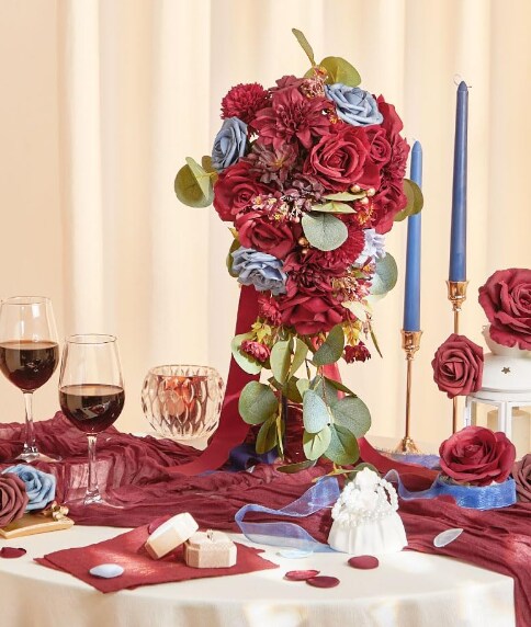 9.8in Wedding Bouquets: Lifelike Roses for Unforgettable Ceremonies & Anniversaries