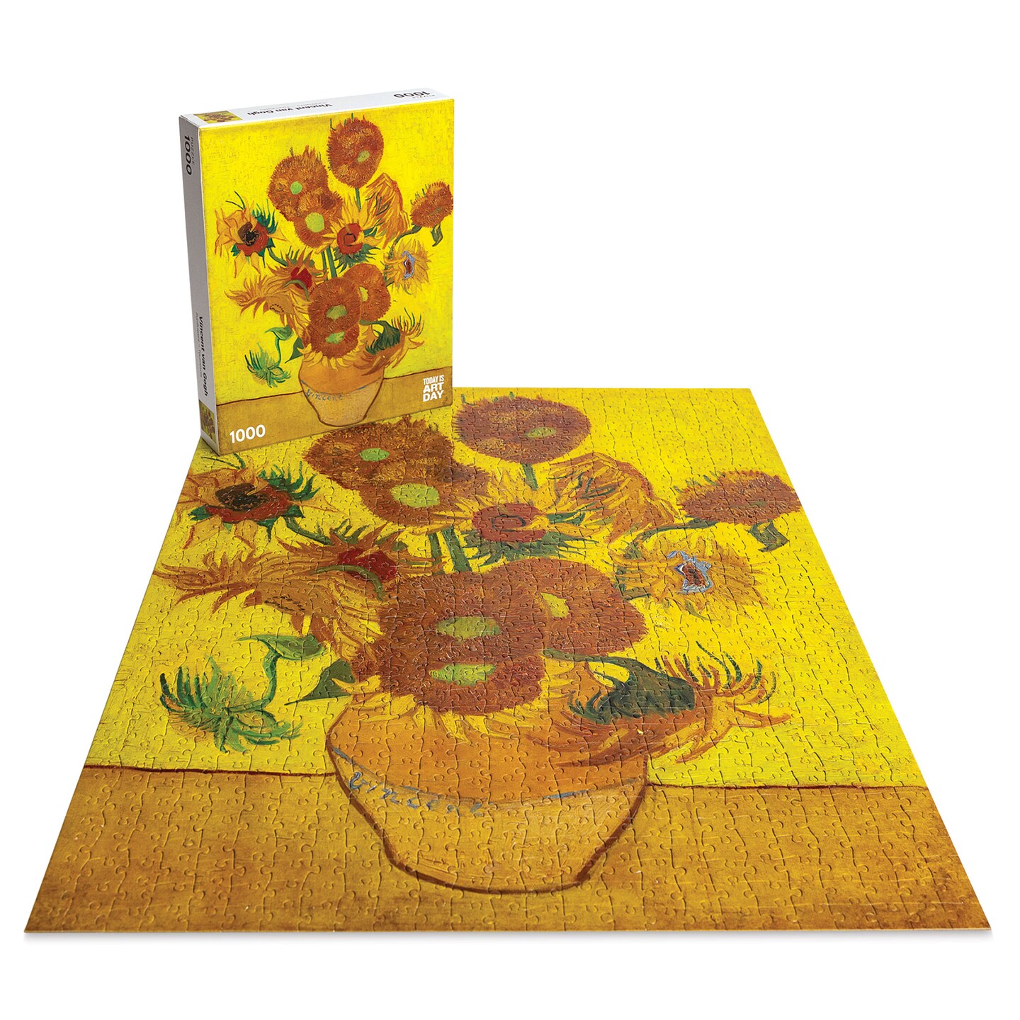 Today is Art Day Famous Paintings Puzzle - Sunflowers, 1000 pieces
