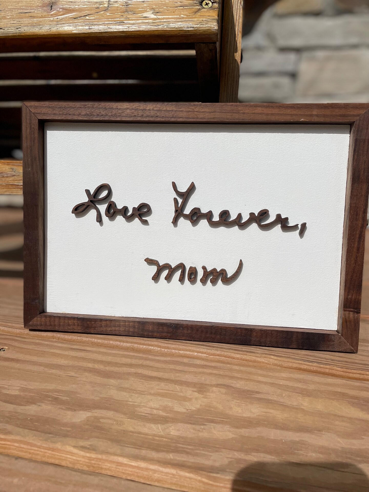 Handwriting Recreation, Custom Handwriting Gift, Turn Your Loved One's Handwriting Into Art, Hardwood Handwriting Replica product 4