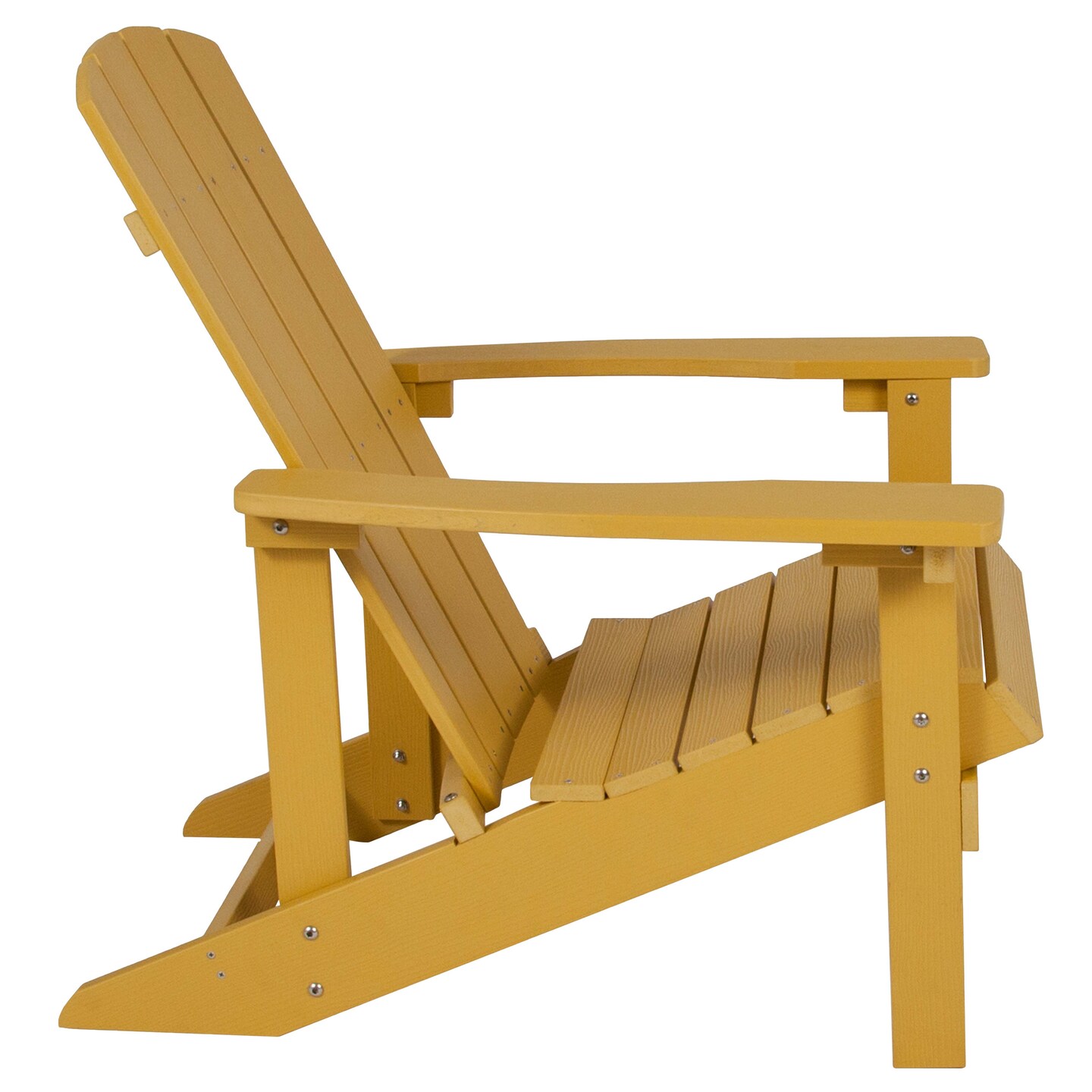Emma and Oliver 2 Pack Outdoor All-Weather Poly Resin Wood Adirondack Chairs