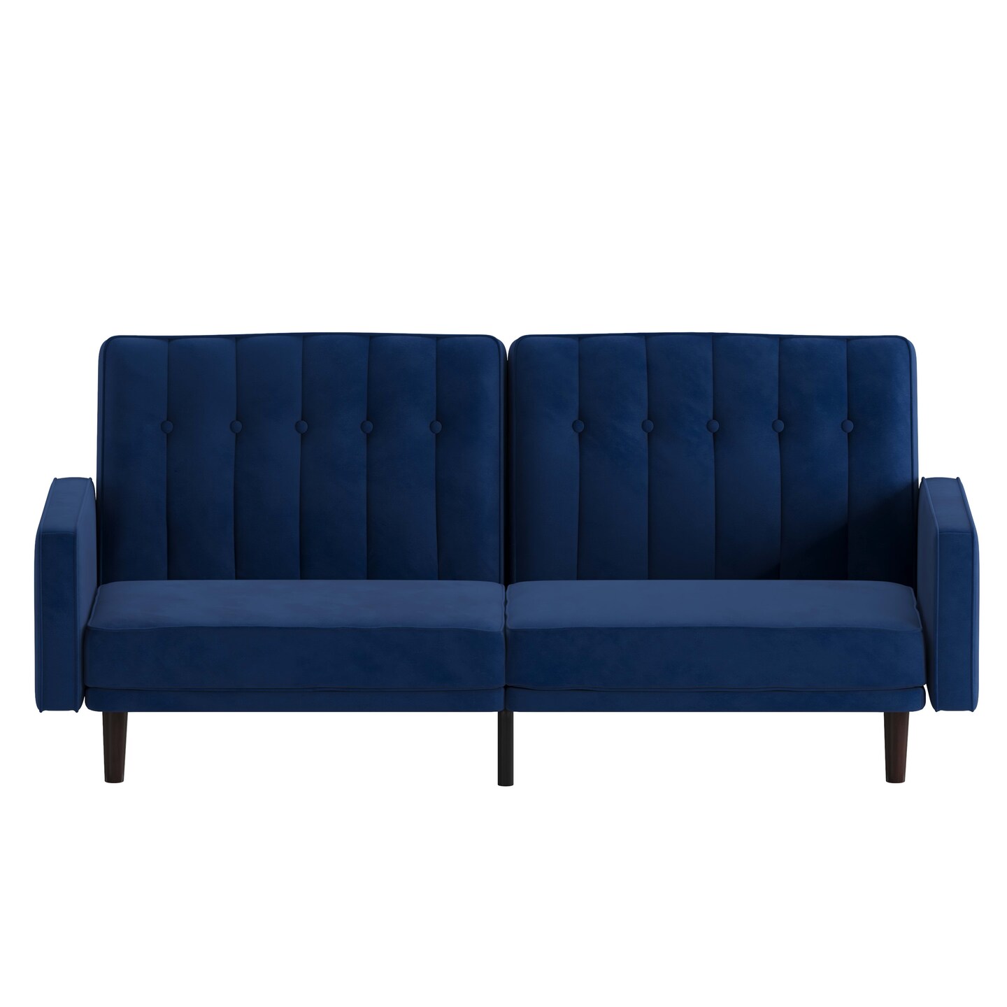 Merrick Lane Ramey Mid Century Modern Split-Back Sofa Futon with 3 Recline Positions