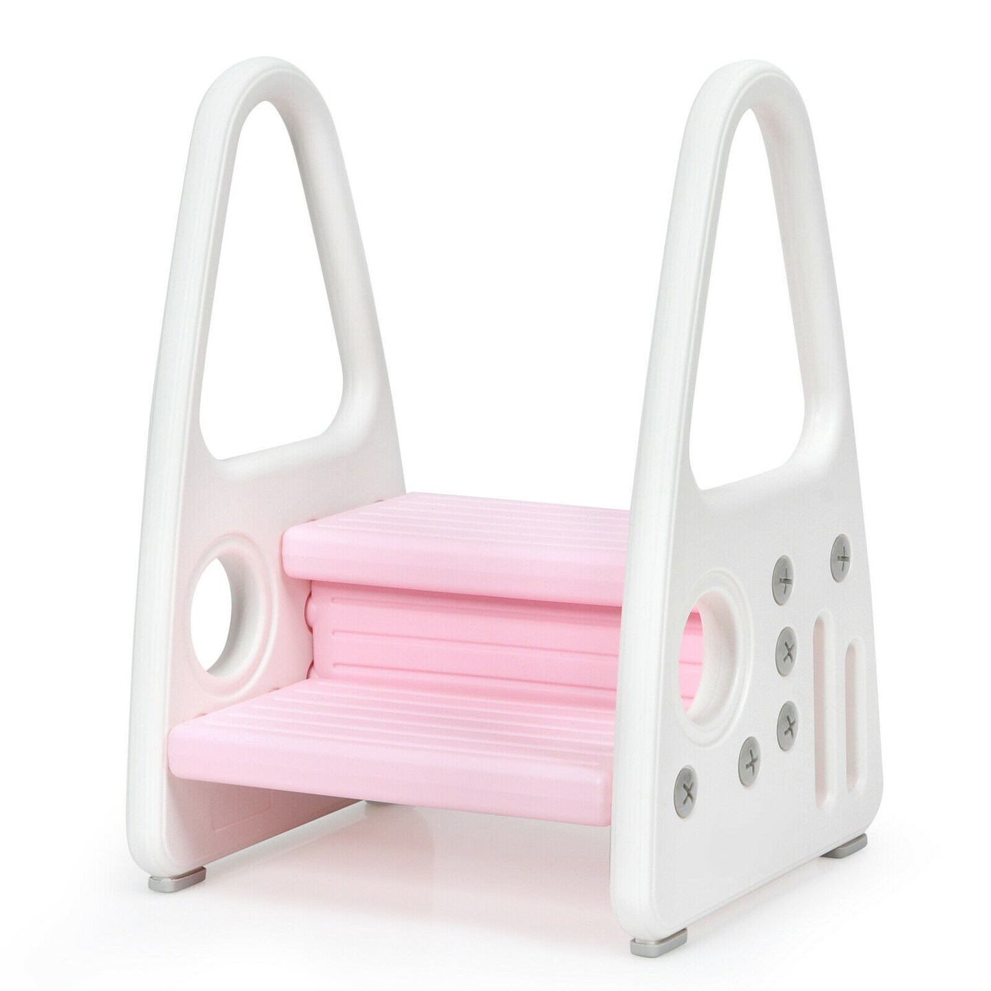 HDPE Double-Tier Kids Step Stool with Safety Armrests