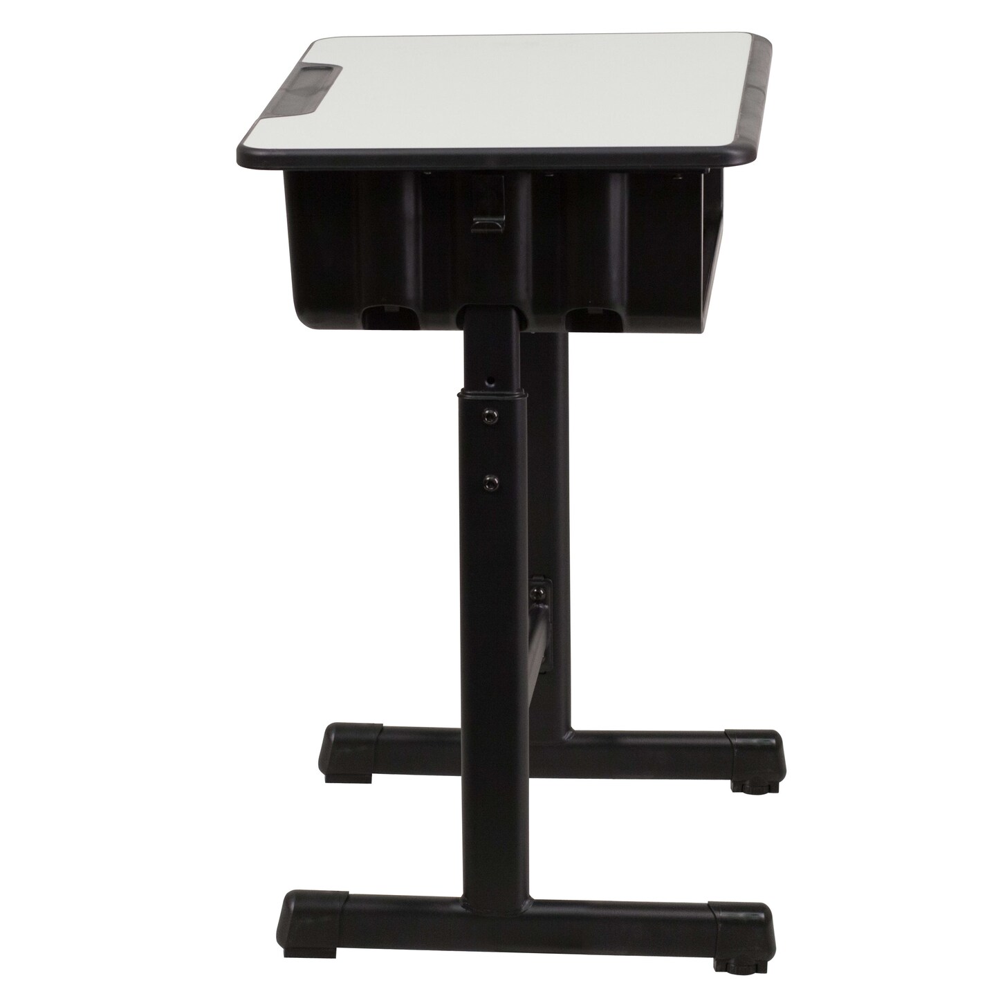 Emma and Oliver Student Desk with Top and Adjustable Height Pedestal Frame