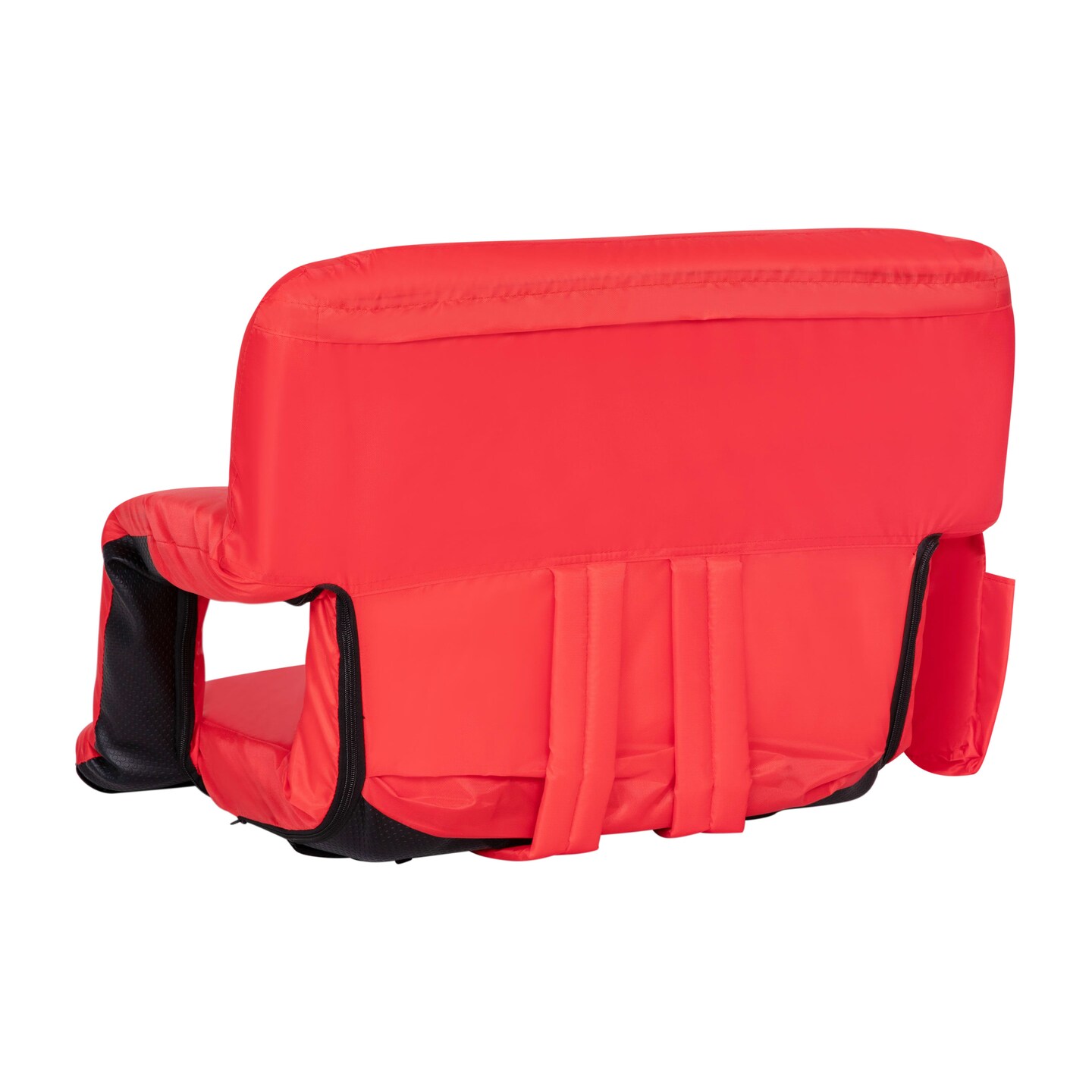 Emma and Oliver Extra Wide Portable Stadium Chair with Reclining Padded Back &#x26; Seat, Lightweight Metal Frame with Armrests &#x26; Backpack Straps