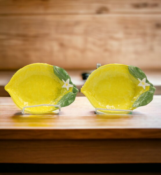 Hand Painted Ceramic Lemon Candy Dish, Small Plates, Home D&#xE9;cor, Gift for Her, Gift for Mom, Kitchen D&#xE9;cor, Farmhouse D&#xE9;cor