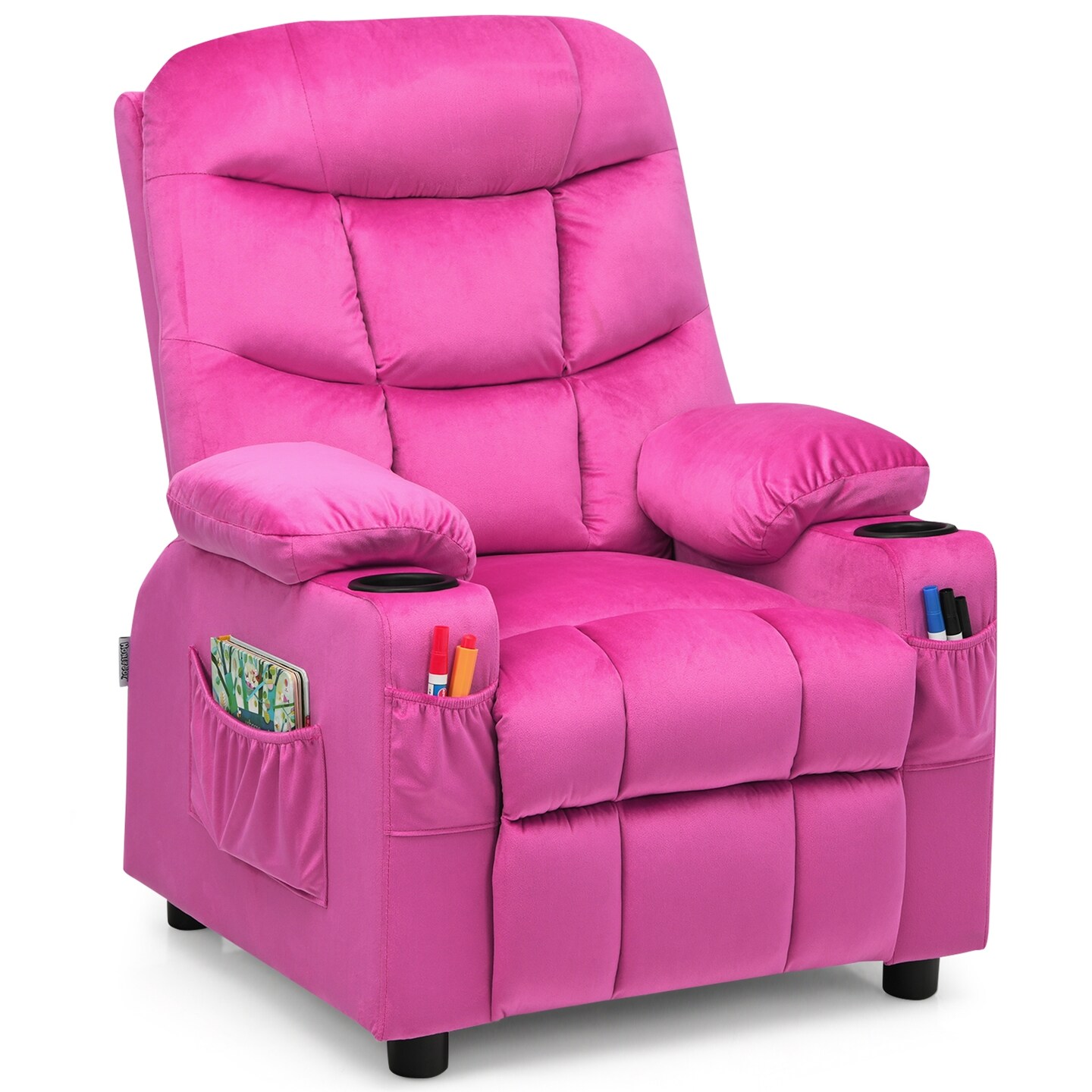 Kids Recliner Chair with Cup Holders Suitable for Children's Room, Living Room and Bedroom