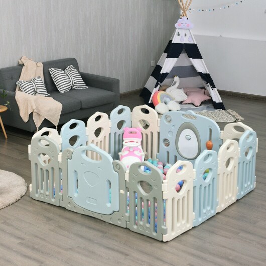 Costway 14 best sale panel playpen