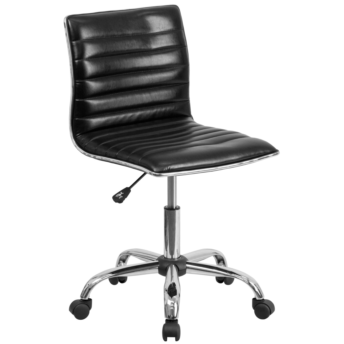 Merrick Lane Amelie Home Office Chair Ergonomic Executive Ribbed Low Back Armless Computer Desk Chair - Base, Frame &#x26; Border