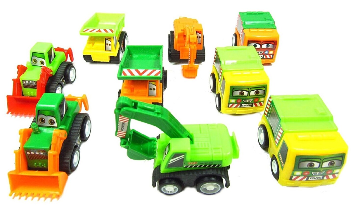 Kitcheniva Set of 9 Assorted Toy Construction Vehicle Play Set