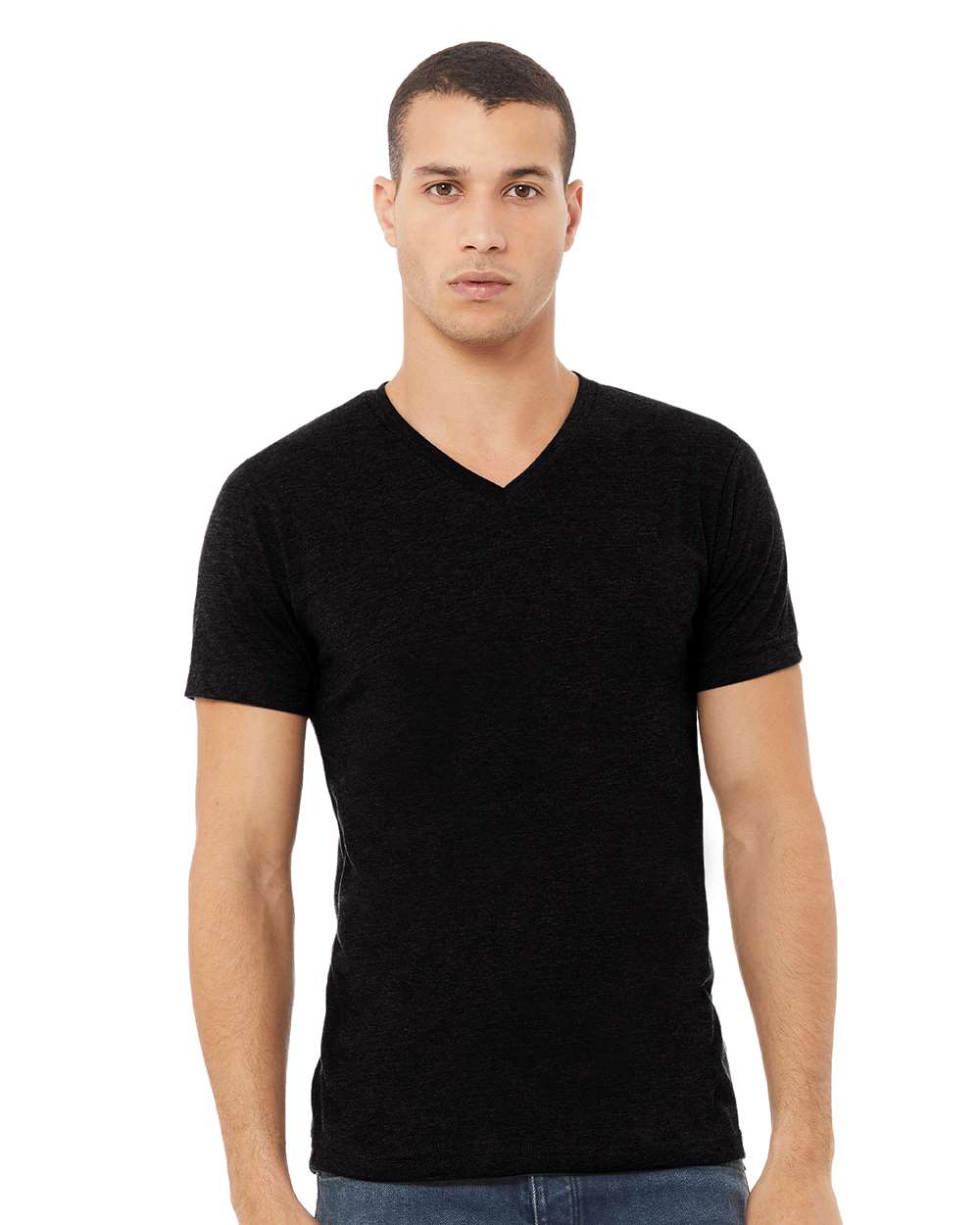 BELLA + CANVAS® Heather CVC Short Sleeve V-Neck Tee | Michaels