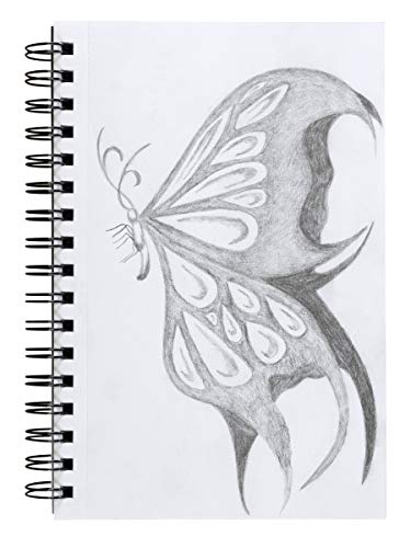 75 Sheets Poly Cover Sketch Book, Heavyweight, 6" x 9", Black,