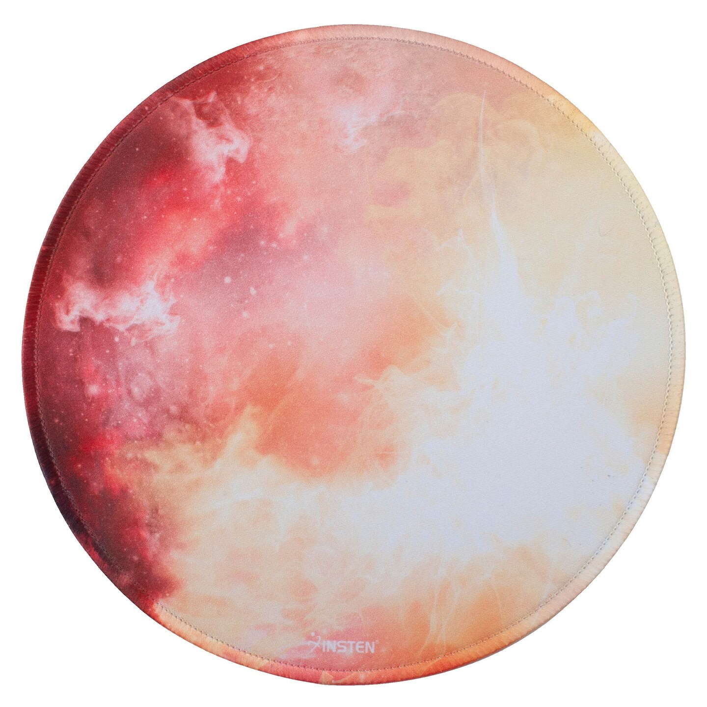 Insten Round Galaxy Mouse Pad for Home Office Gaming Computer Desk, Smooth Non Slip Rubber Moon Mat, Yellow Mars