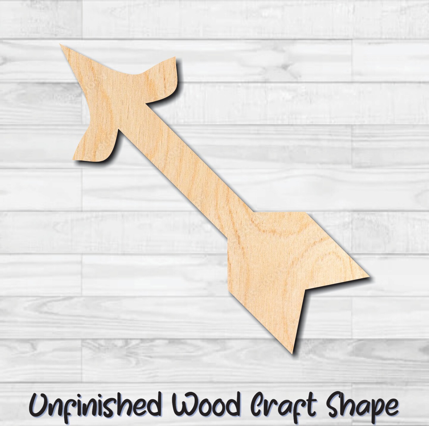 Arrow 4 Unfinished Wood Shape Blank Laser Engraved Cutout Woodcraft ...