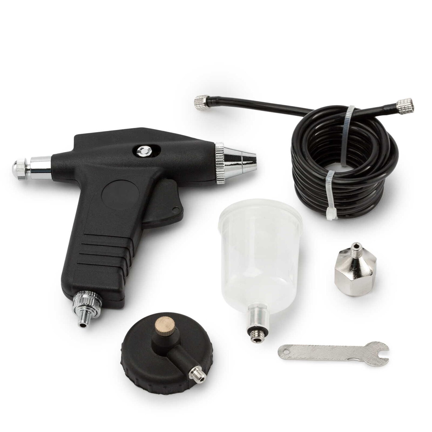 PointZero Trigger-Style Single-Action 2cc Gravity-Feed Airbrush Set - .3 mm Nozzle