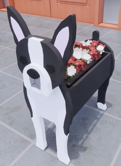 Bedlington Terrier selling Planter Box