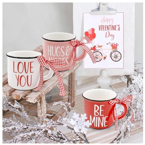 Mini Coffee Cups for Tiered Tray Decor for Valentine&#x27;s Day