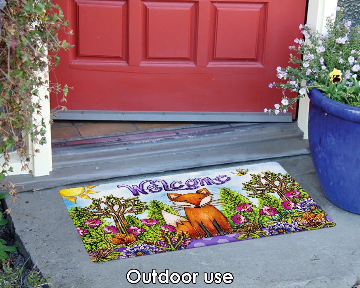 Welcome Fox Door Mat (18 x 30&#x22;)