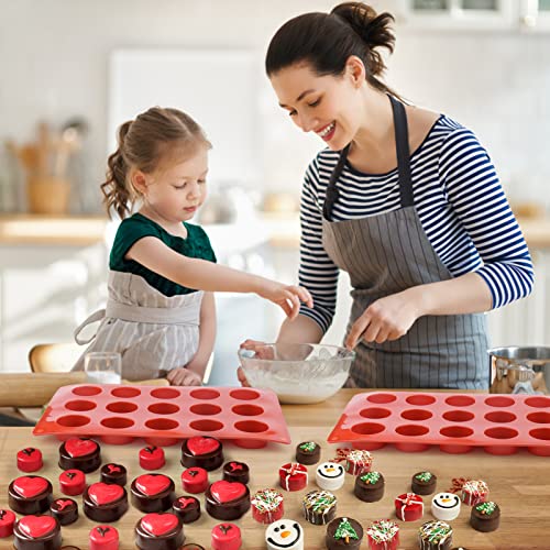 3 Pieces Small Round Cylinder Silicone Mold for Chocolate Candy, Fat Bombs Keto Snacks,Hard Candy, Pralines Gummy, Ganache, Ice Cubes,Jelly Mold