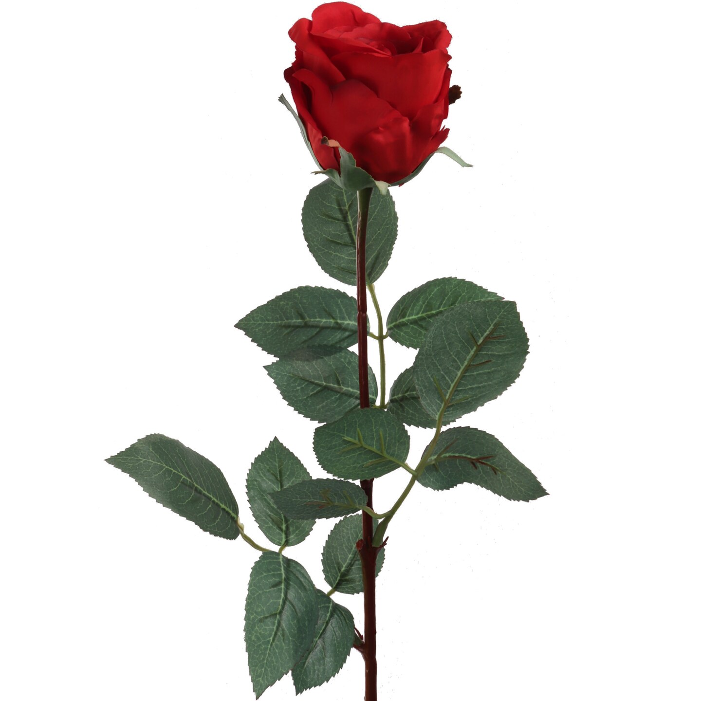 24-Pack: Red Rose Bud Stem with Silk Foliage by Floral Home&#xAE;