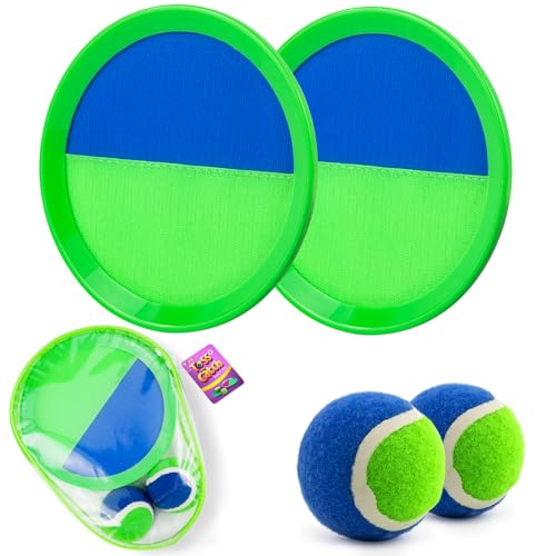 Qrooper Toss and Catch Ball Set Kids Toys Beach Toys Yard Games