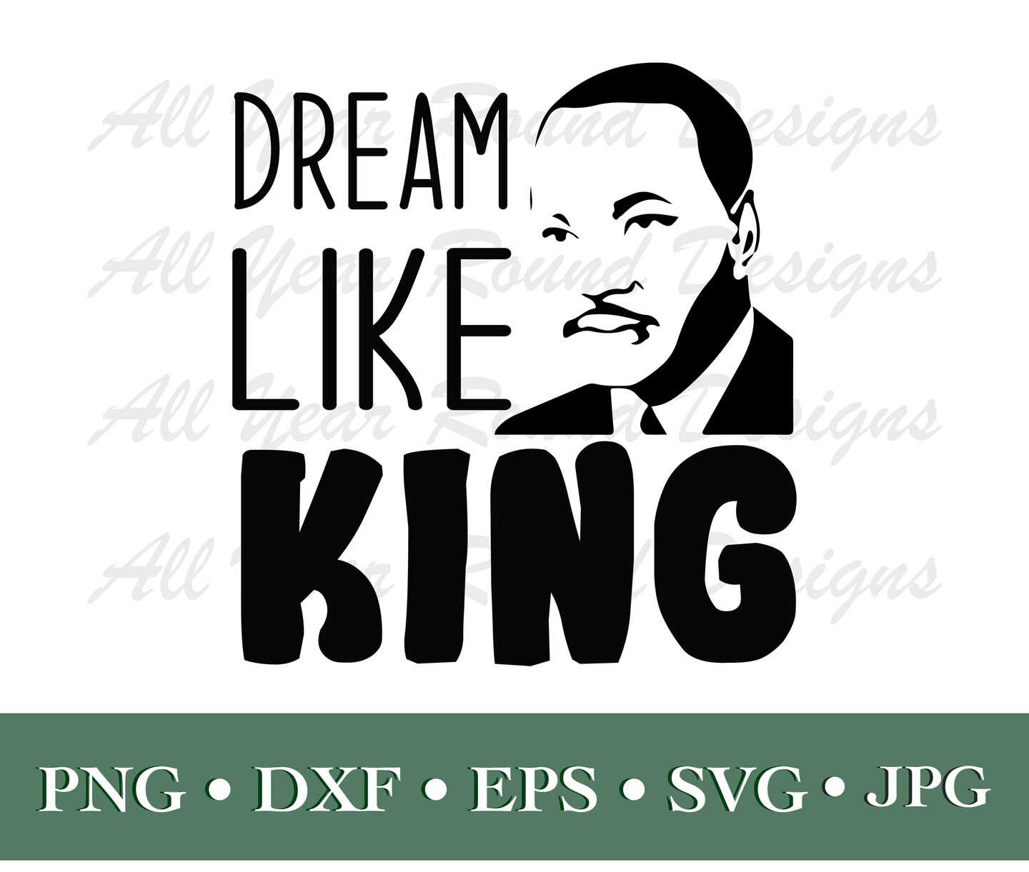 MLK Decor SVG PNG DXF EPS JPG Digital File Download, MLK Day Martin ...