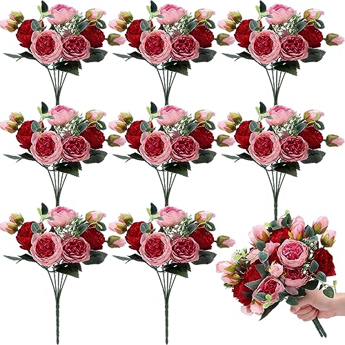 Rose Artificial Flower Bouquets Fake Flowers Vintage Silk Flowers