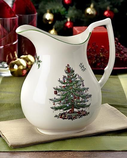 Spode Christmas Tree Pitcher Festive Holiday Serving