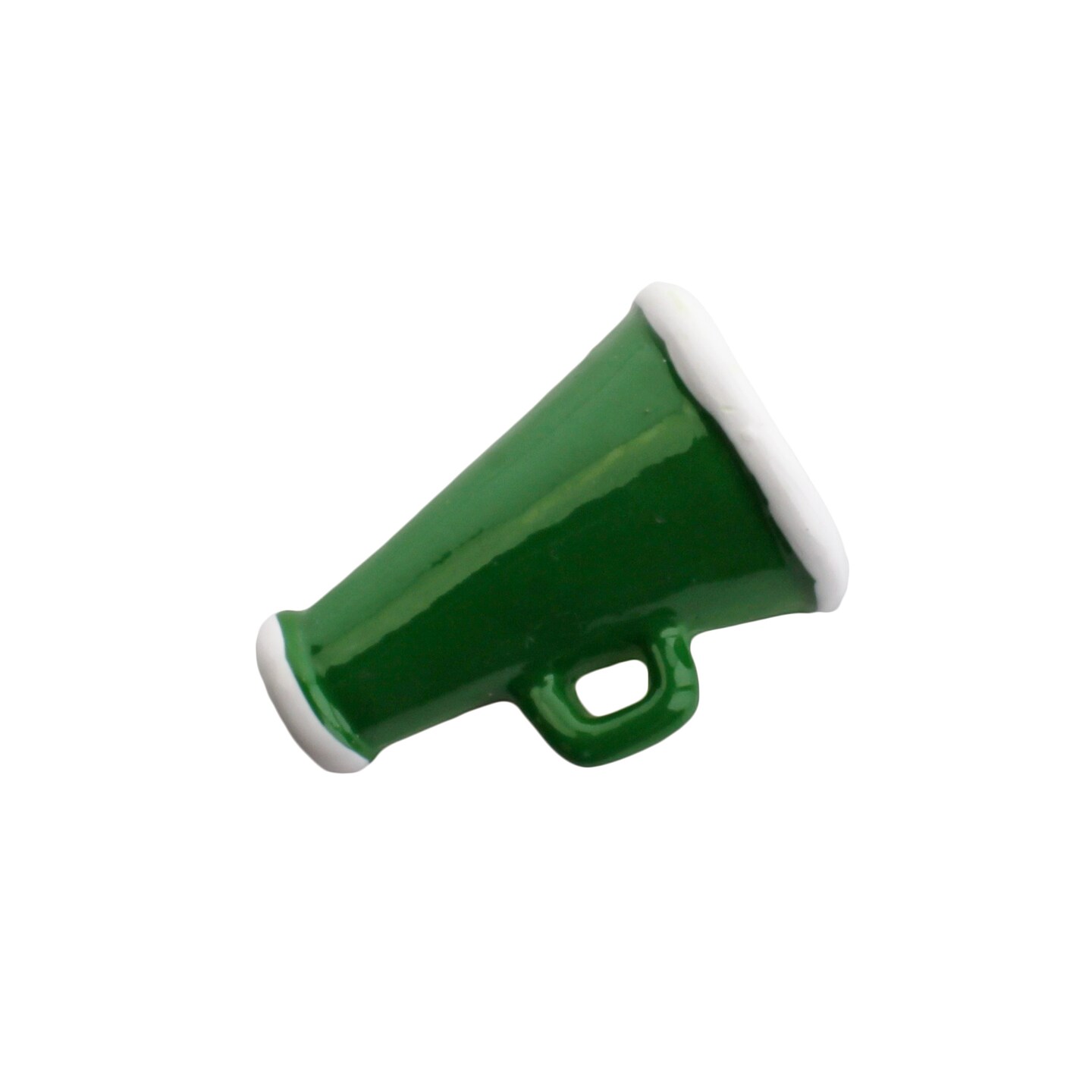 Emerald Green Cheer Megaphone Flatback Craft Embellishments (4 pcs)