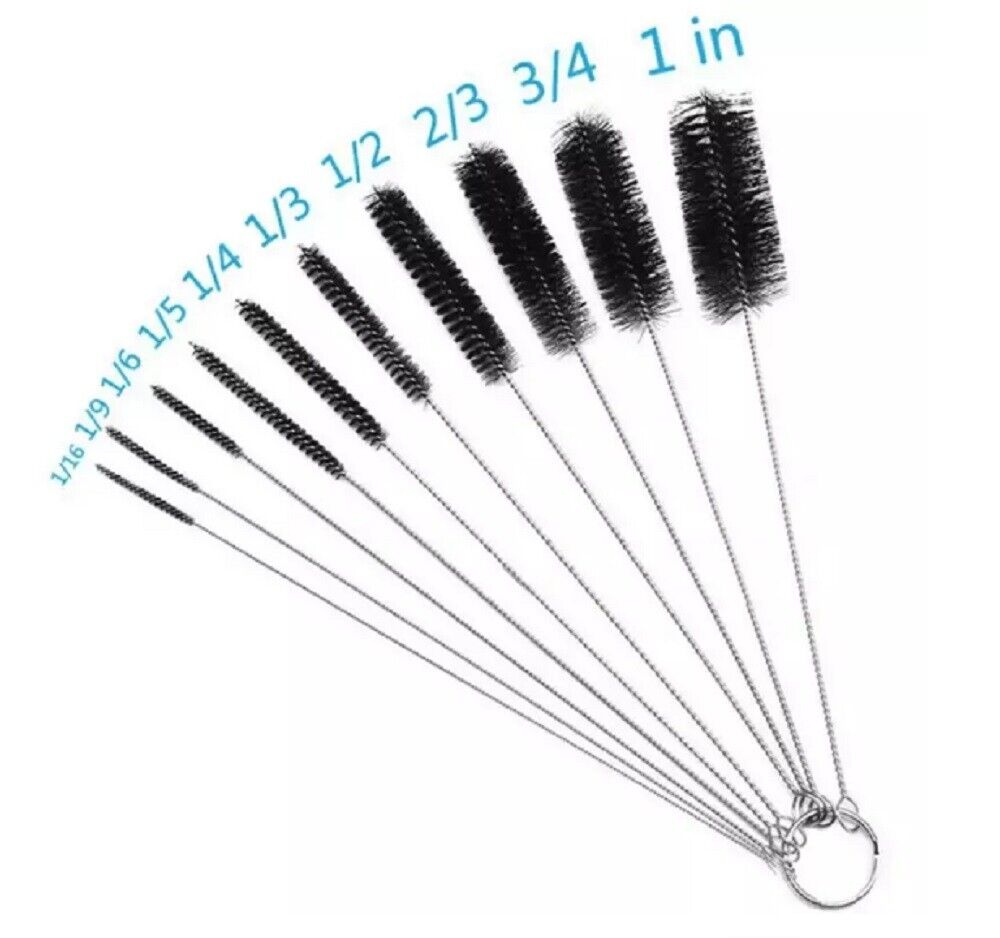 Kitcheniva Stainless Steel Nylon Straw Cleaners 10 Pcs