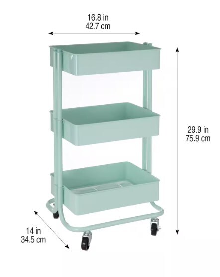 3-Tier Lexington Rolling Cart