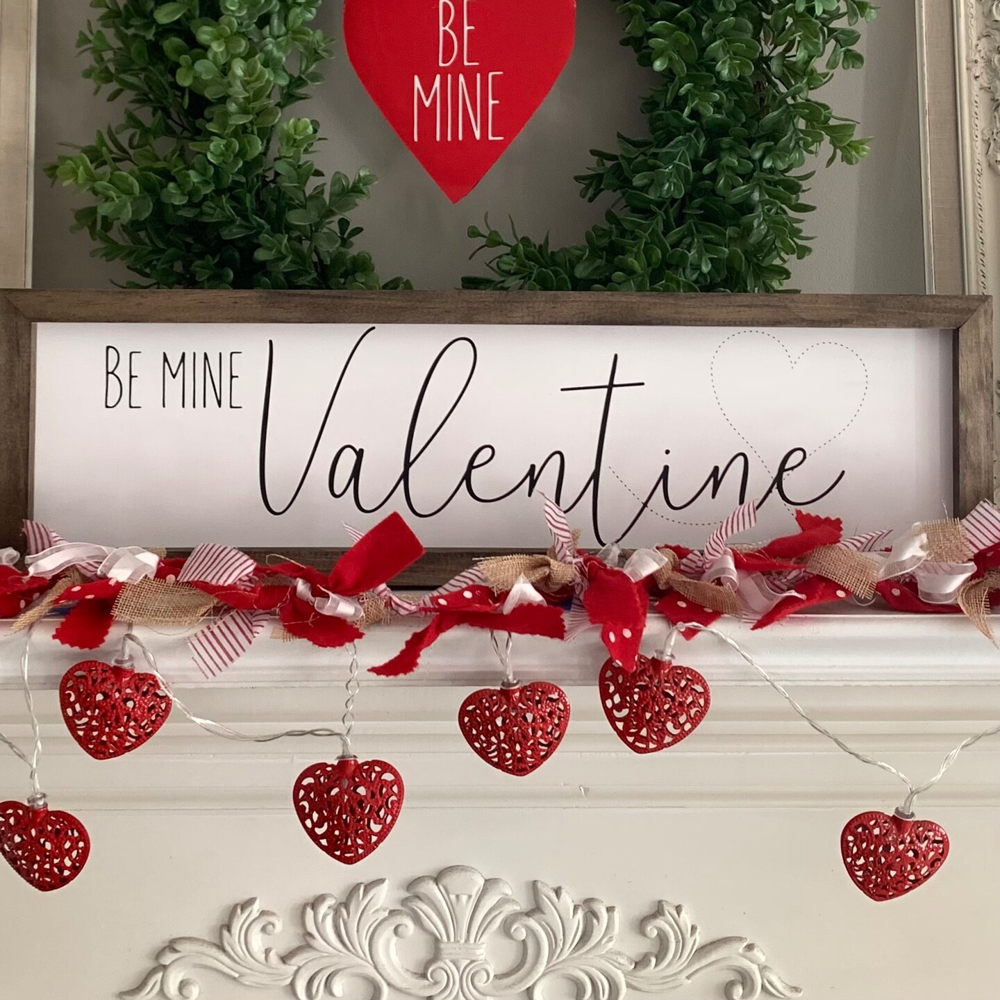 Happy Valentines Day Sign, Farmhouse Sign, Home Decor