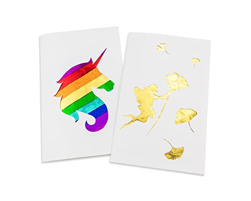 Hygloss Products Embossed Metallic Foil Paper for Arts & Crafts, Scrapbooking, Card Making, Assorted Colors & Designs, 8.5x10-Inch, 30Pack