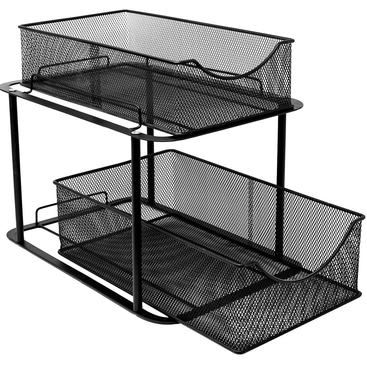 Sorbus 2-Tier Mesh Organizer Baskets With Sliding Drawers