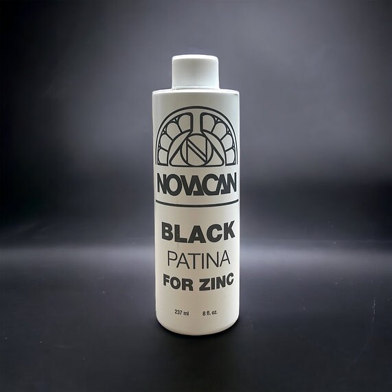 Novacan Black Patina For Zinc- 8 Oz