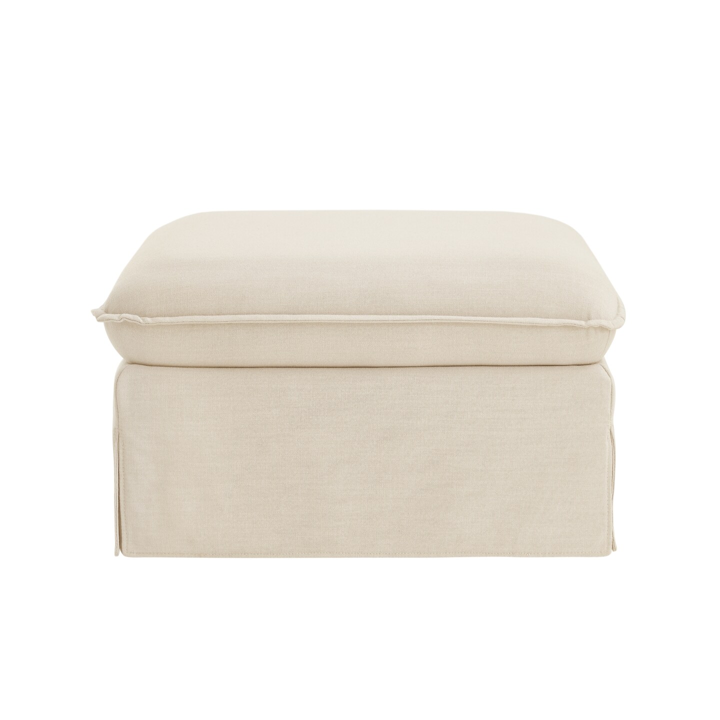 Maelynn Linen Rectangular Ottoman