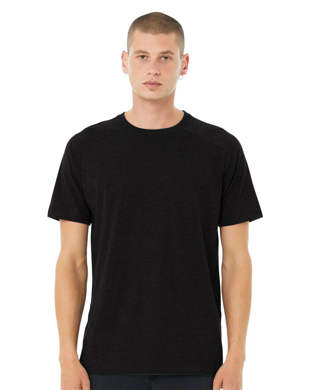 BELLA + CANVAS Heather CVC Raglan Short Sleeve Crewneck T-Shirt for Modern Casual Looks & Custom Printing Tee