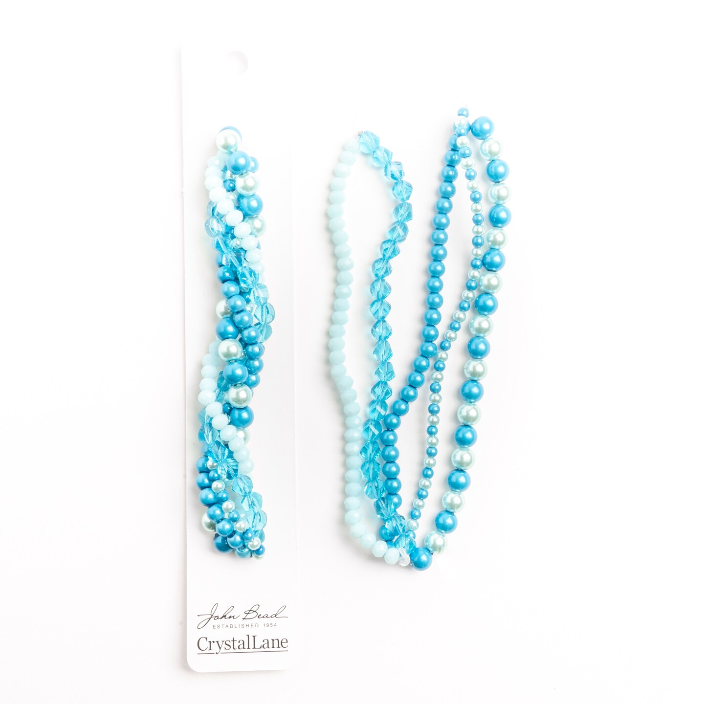 Crystal Lane DIY Brunnera Twisted Glass &#x26; Pearls Beads, 5 Strands