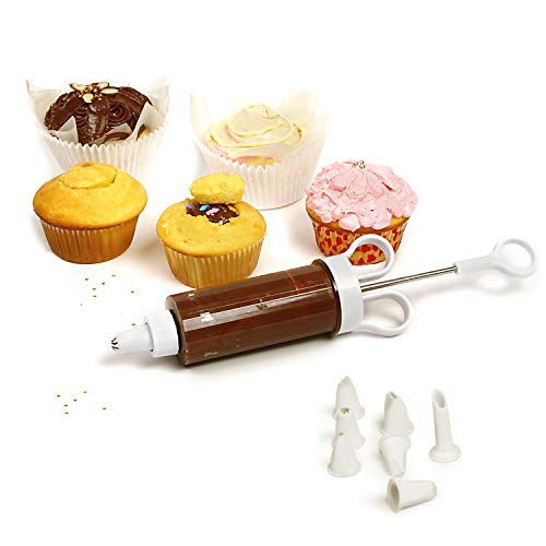 Cupcake Injector/Decorating Icing Set, 9-Piece Set, Stainless Steel, Multicolor