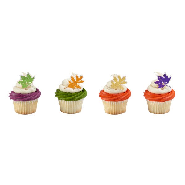 Autumn Leaves Foil DecoPics&#xAE; Cupcake Decoration, 12ct