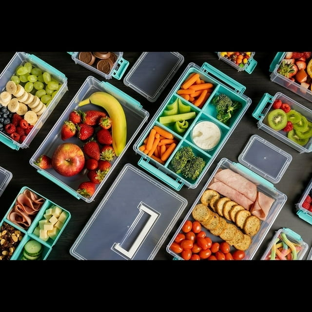 John Bead 4.5" Joy Filled Clear Stackable Organizer with Lids