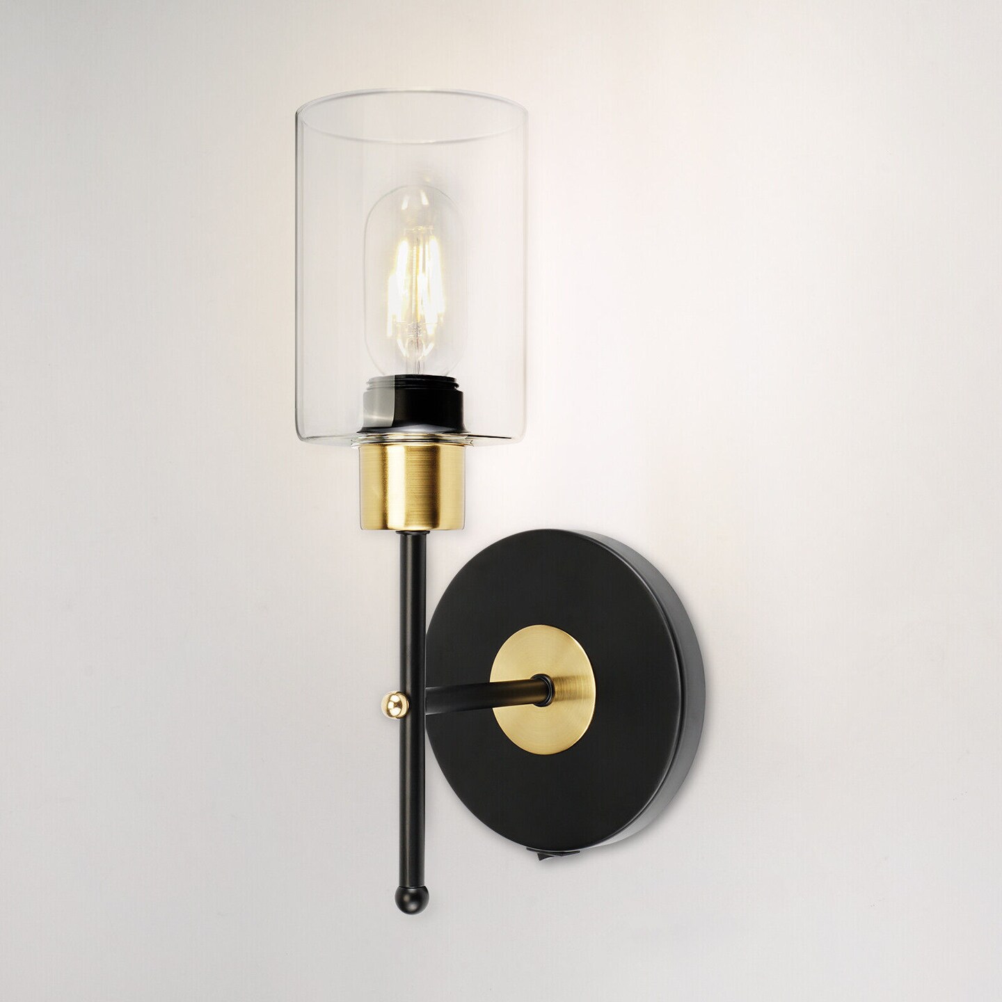 Battery Power Glass Wall Sconces Light