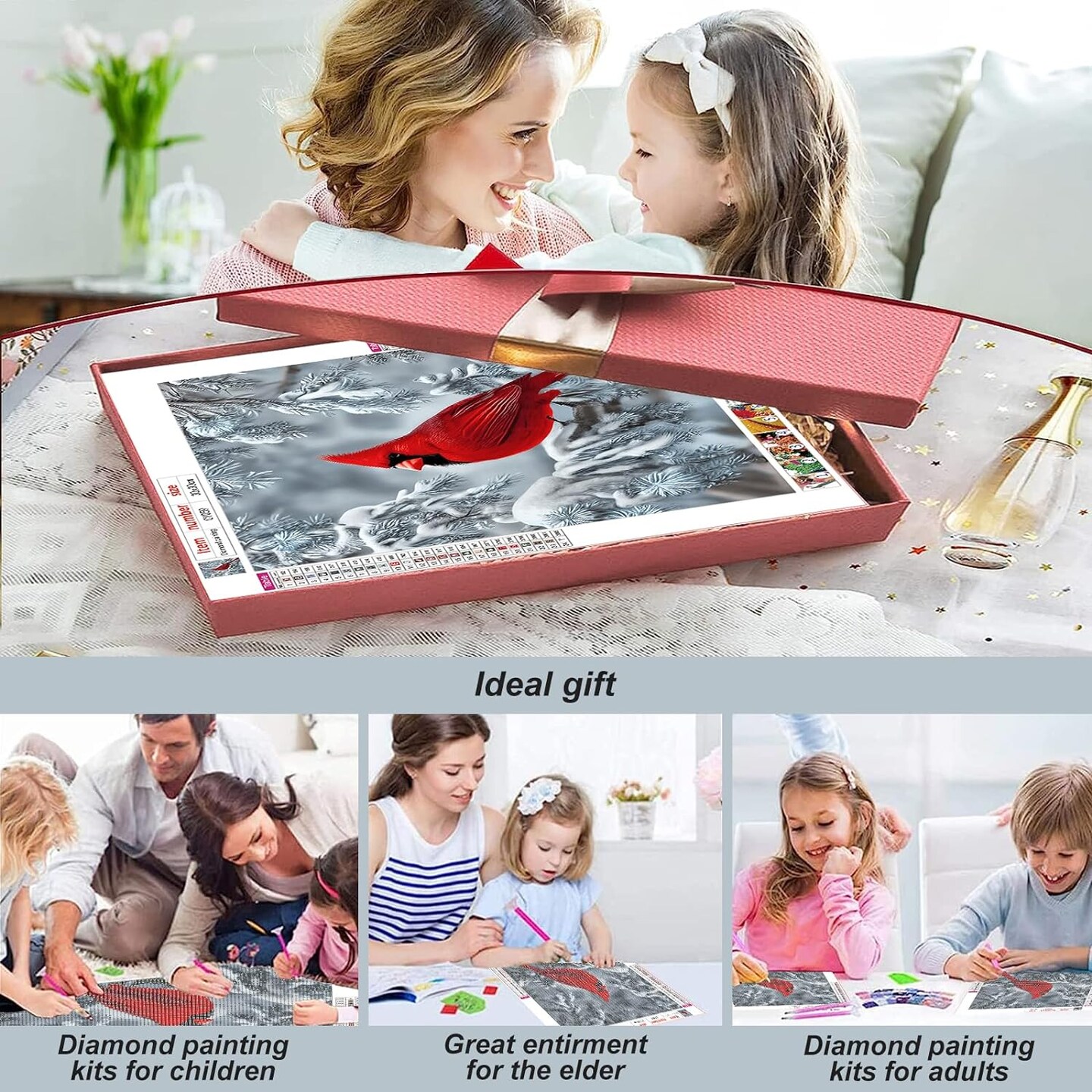 Cardinal DIY Diamond Painting Kit