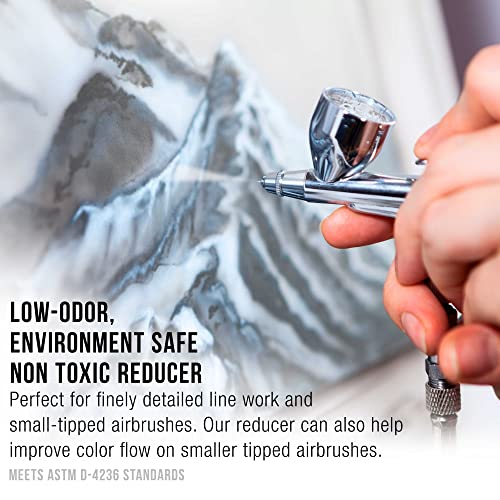 4-Ounce Pint Airbrush Thinner for Reducing Airbrush Paint for All Acrylic Paints - Extender Base, Reducer to Thin Colors Improve Flow - Works for Thinning Acrylic Pouring Paint