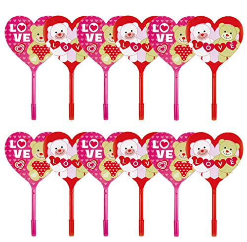 Tiny Mills Valentine&#x27;s Day Heart Shaped Fan Pens 12 Pack