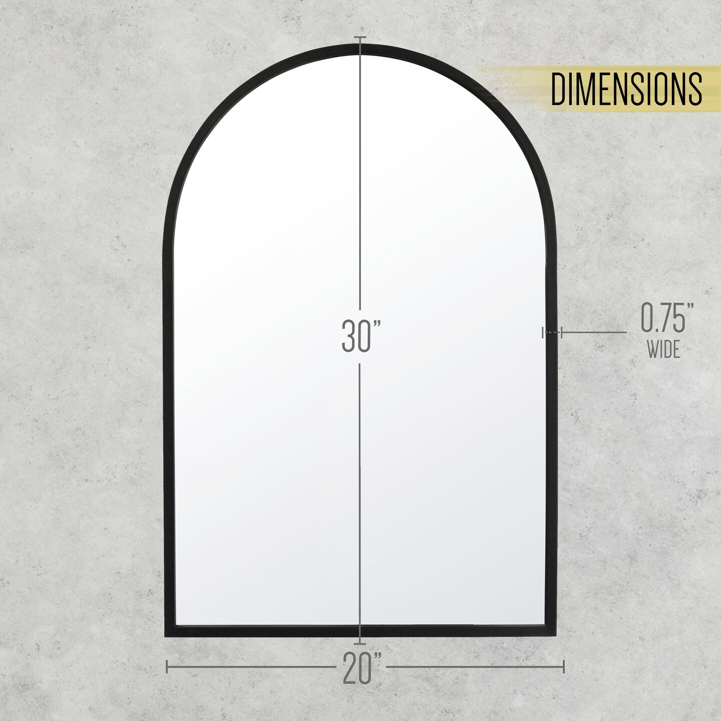 HBCY Creations Arched Wall Mirror, Metal Framed Wall Mirror for Hallways, Entryways, Dining and Living Rooms