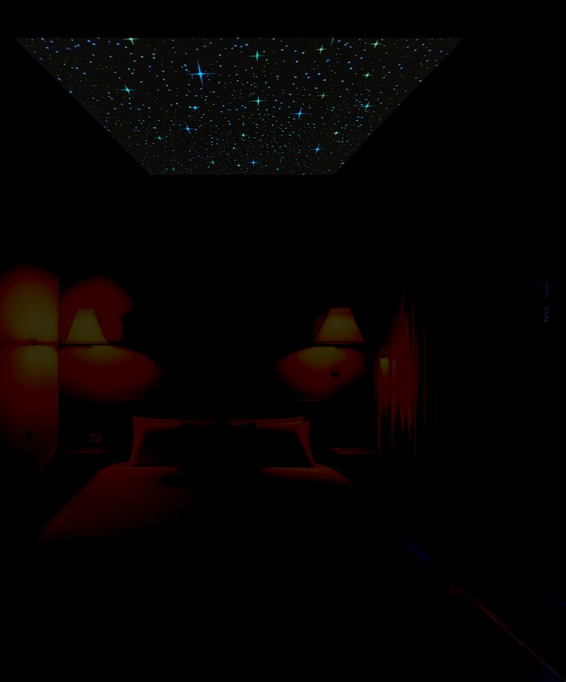 Realistic Glow in the Dark Ceiling Stars - For White or Light Ceilings ...